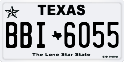 TX license plate BBI6055