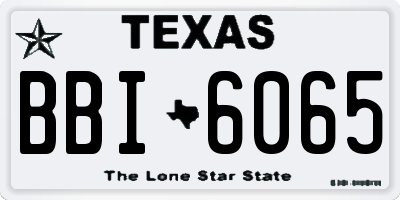 TX license plate BBI6065