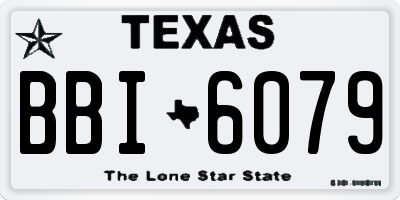 TX license plate BBI6079