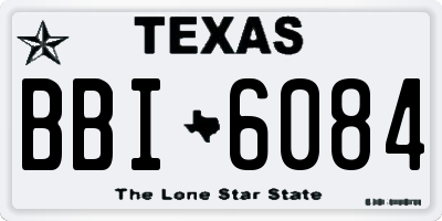 TX license plate BBI6084