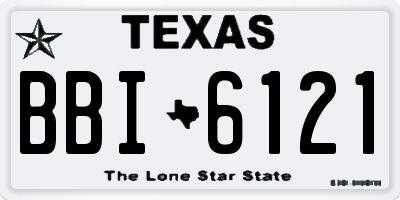 TX license plate BBI6121