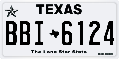 TX license plate BBI6124