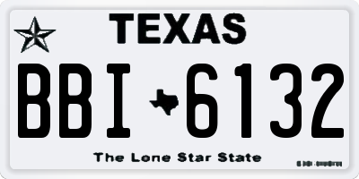 TX license plate BBI6132