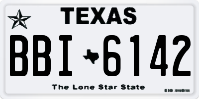 TX license plate BBI6142