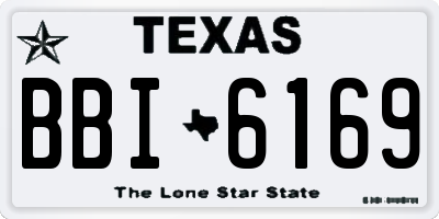 TX license plate BBI6169