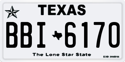 TX license plate BBI6170