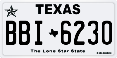 TX license plate BBI6230