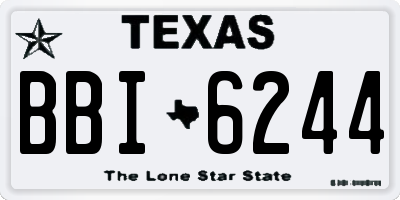 TX license plate BBI6244