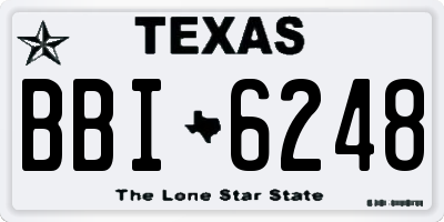 TX license plate BBI6248