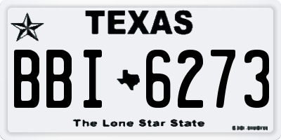 TX license plate BBI6273