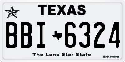TX license plate BBI6324