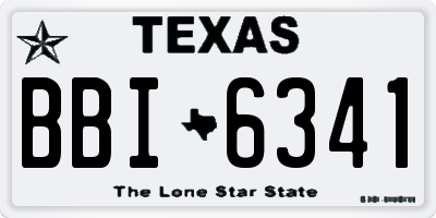 TX license plate BBI6341