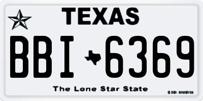 TX license plate BBI6369
