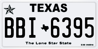 TX license plate BBI6395