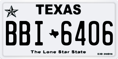 TX license plate BBI6406