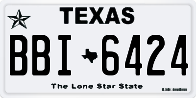 TX license plate BBI6424