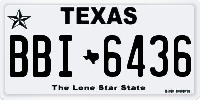 TX license plate BBI6436