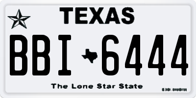 TX license plate BBI6444