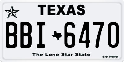 TX license plate BBI6470