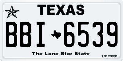 TX license plate BBI6539