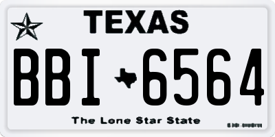 TX license plate BBI6564