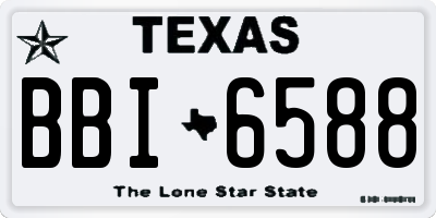 TX license plate BBI6588