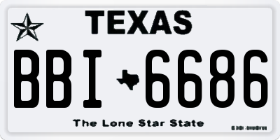 TX license plate BBI6686