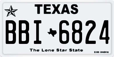 TX license plate BBI6824