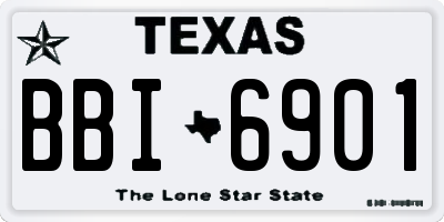 TX license plate BBI6901