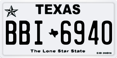 TX license plate BBI6940