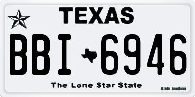 TX license plate BBI6946