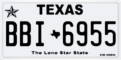 TX license plate BBI6955