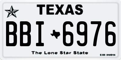TX license plate BBI6976