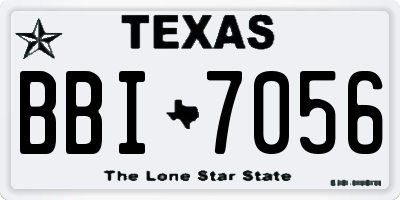 TX license plate BBI7056