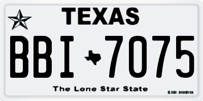 TX license plate BBI7075
