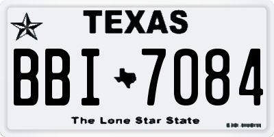 TX license plate BBI7084