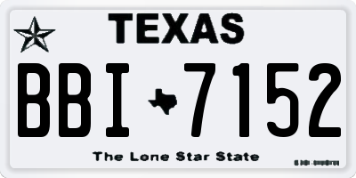 TX license plate BBI7152