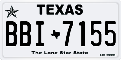 TX license plate BBI7155