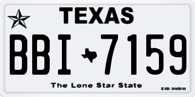 TX license plate BBI7159