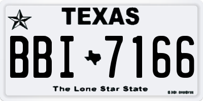TX license plate BBI7166