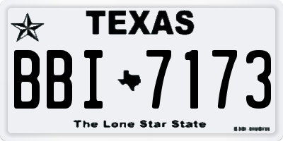 TX license plate BBI7173