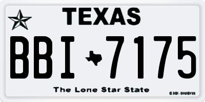 TX license plate BBI7175