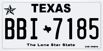 TX license plate BBI7185