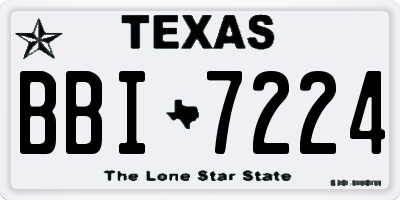 TX license plate BBI7224