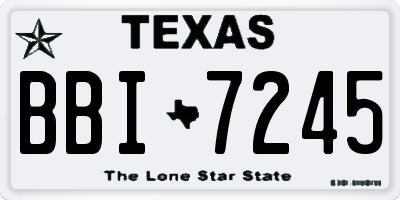 TX license plate BBI7245