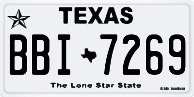 TX license plate BBI7269