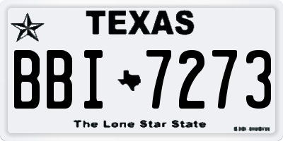 TX license plate BBI7273