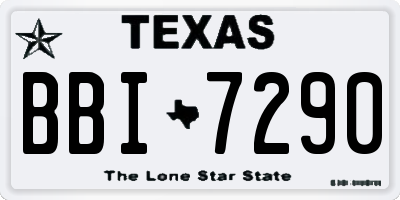 TX license plate BBI7290