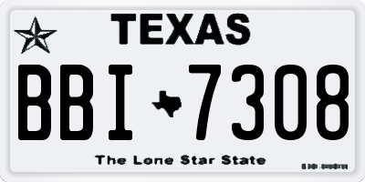 TX license plate BBI7308