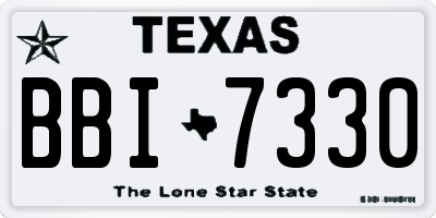 TX license plate BBI7330